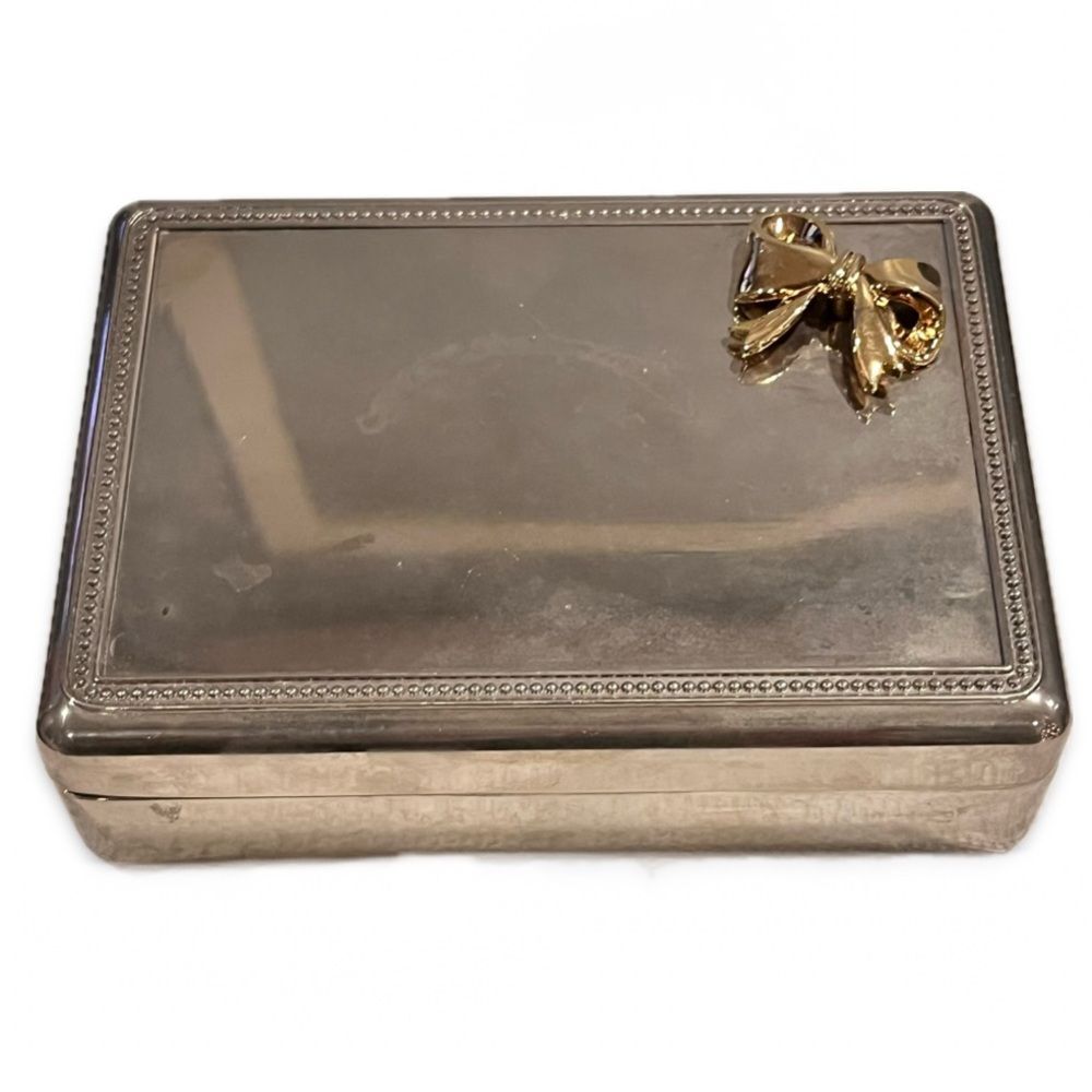 Lord & Taylor Vintage Silver Plated Rectangular Jewelry Box - Gift for Her